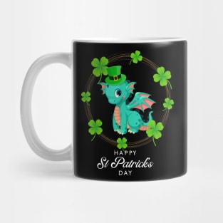 Happy St Patrick's Day Cool Dragon Irish Shamrock Gift Mug